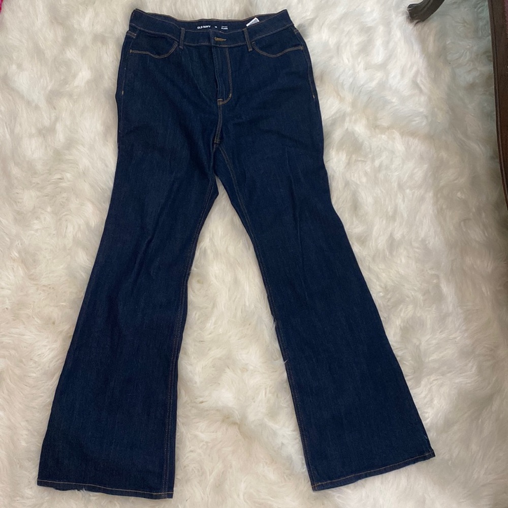 Size 10 Dark Wash High Rise Flare Jeans
